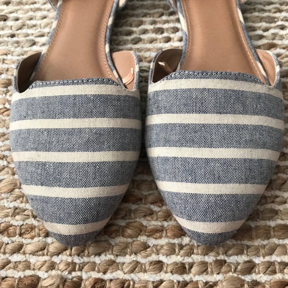 Pointed Striped Flats - Picture 3 of 7